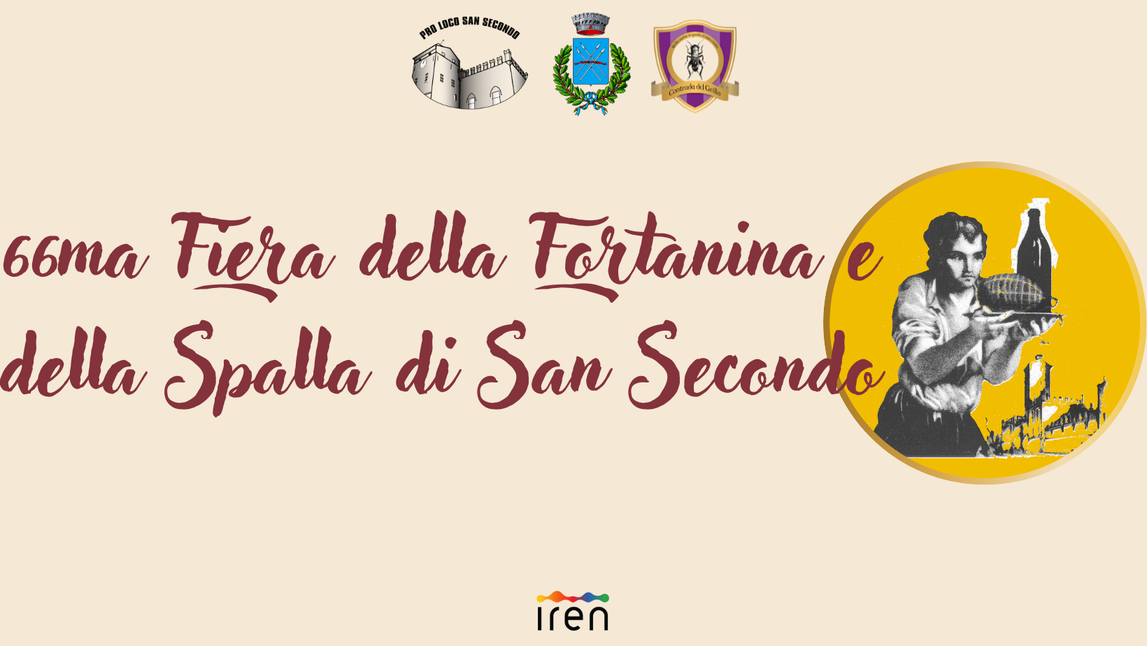 PROGRAMMA DELLA 66ESIMA EDIZIONE DELLA FIERA DELLA FORTANINA E DELLA SPALLA DI SAN SECONDO