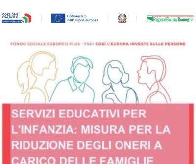 RIDUZIONE ONERI A CARICO DELLE FAMIGLIE PER L'ACCESSO AI SERVIZI EDUCATIVI PER L'INFANZIA 0-3 ANNI